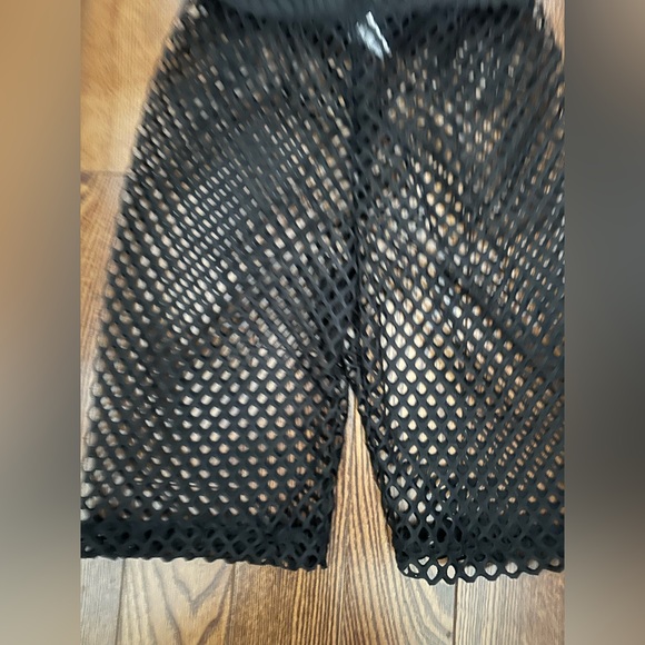 SHEIN Black Fishnet Bike Shorts - Picture 2 of 4